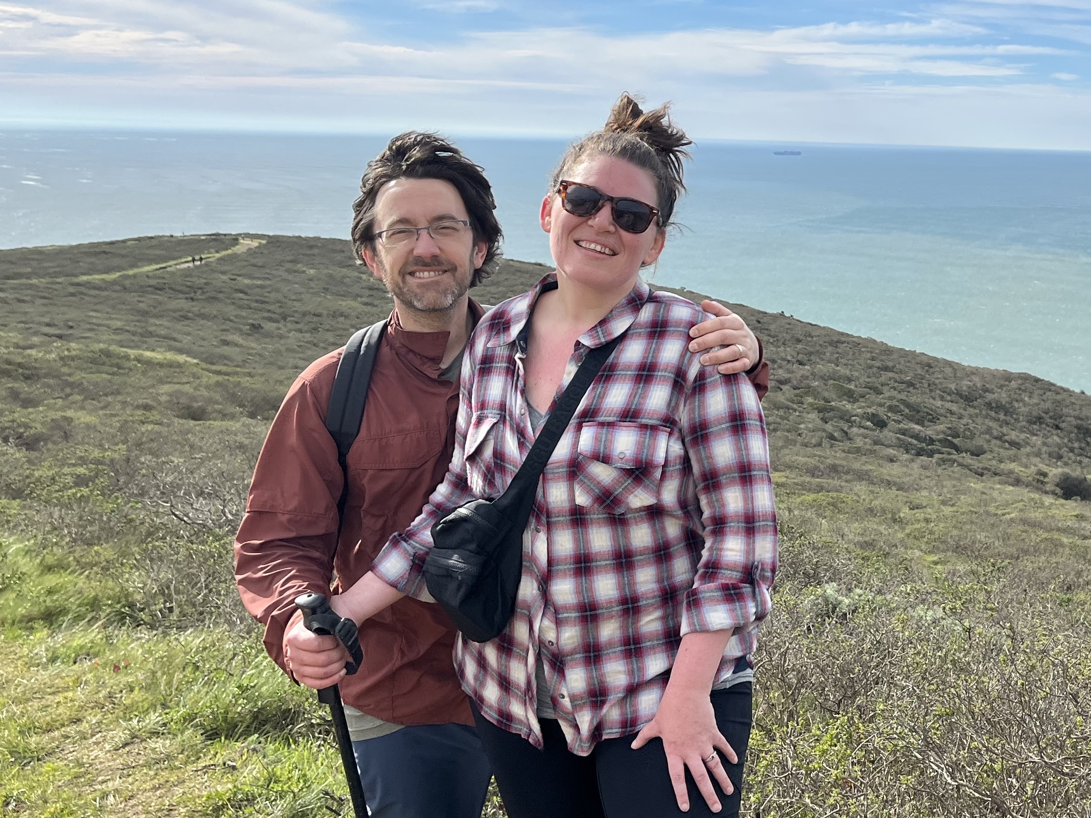 Meg and Kev and the Pacific Ocean north of San Francisco