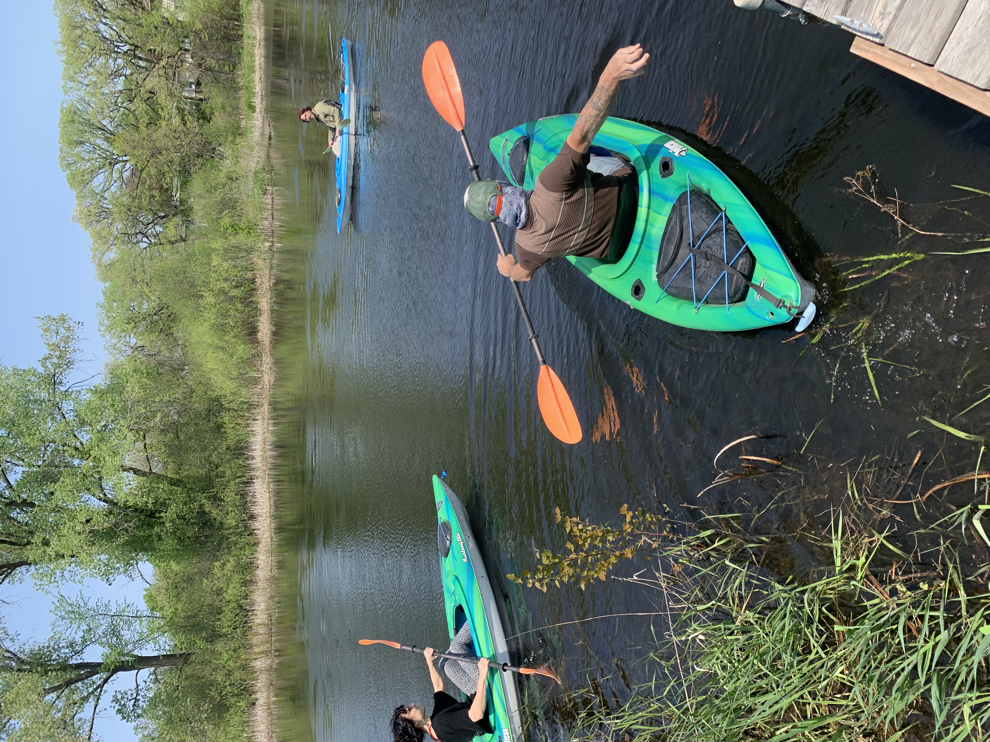 Kayaking from our dock