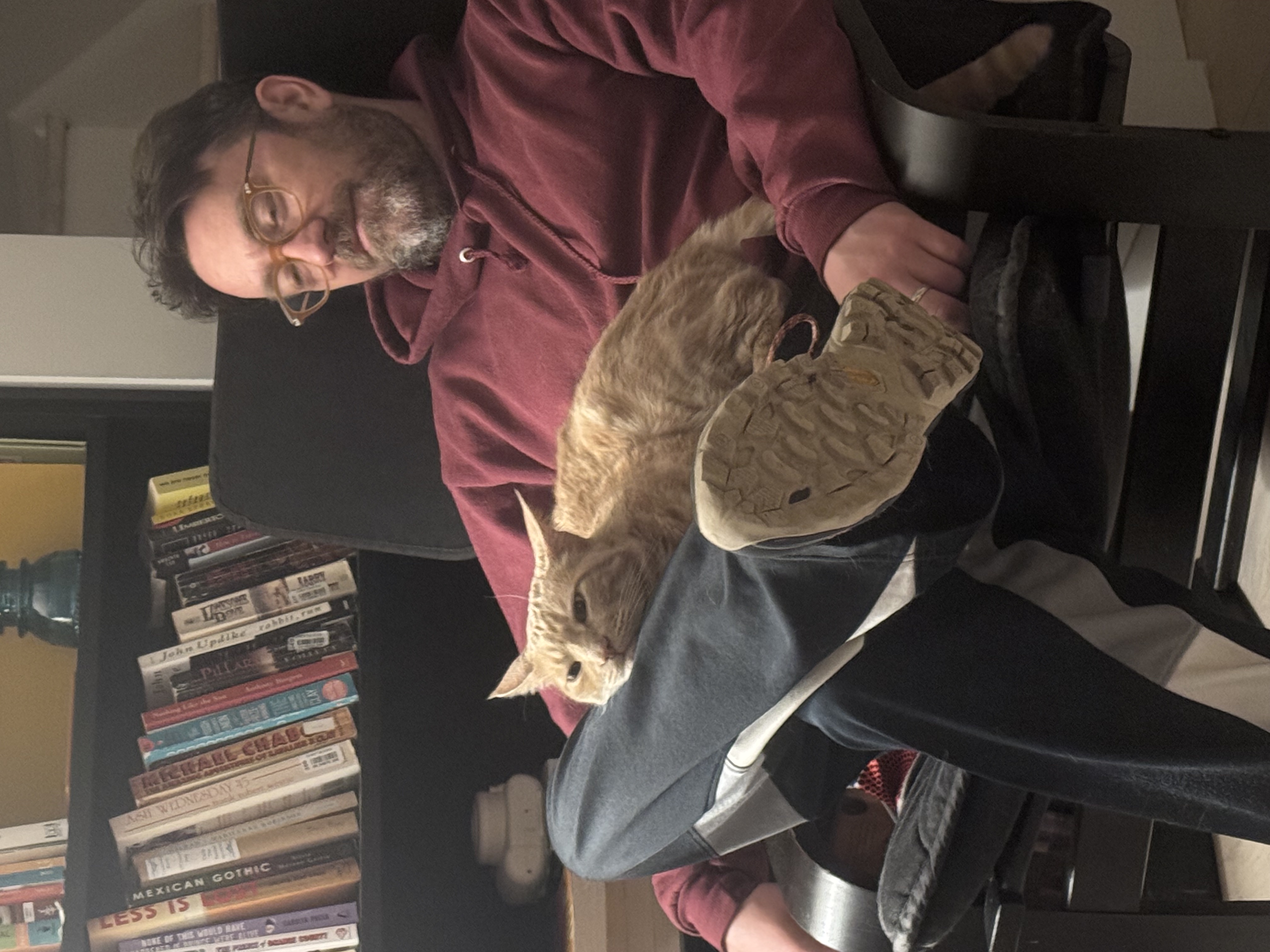 Snuggle time with our cats