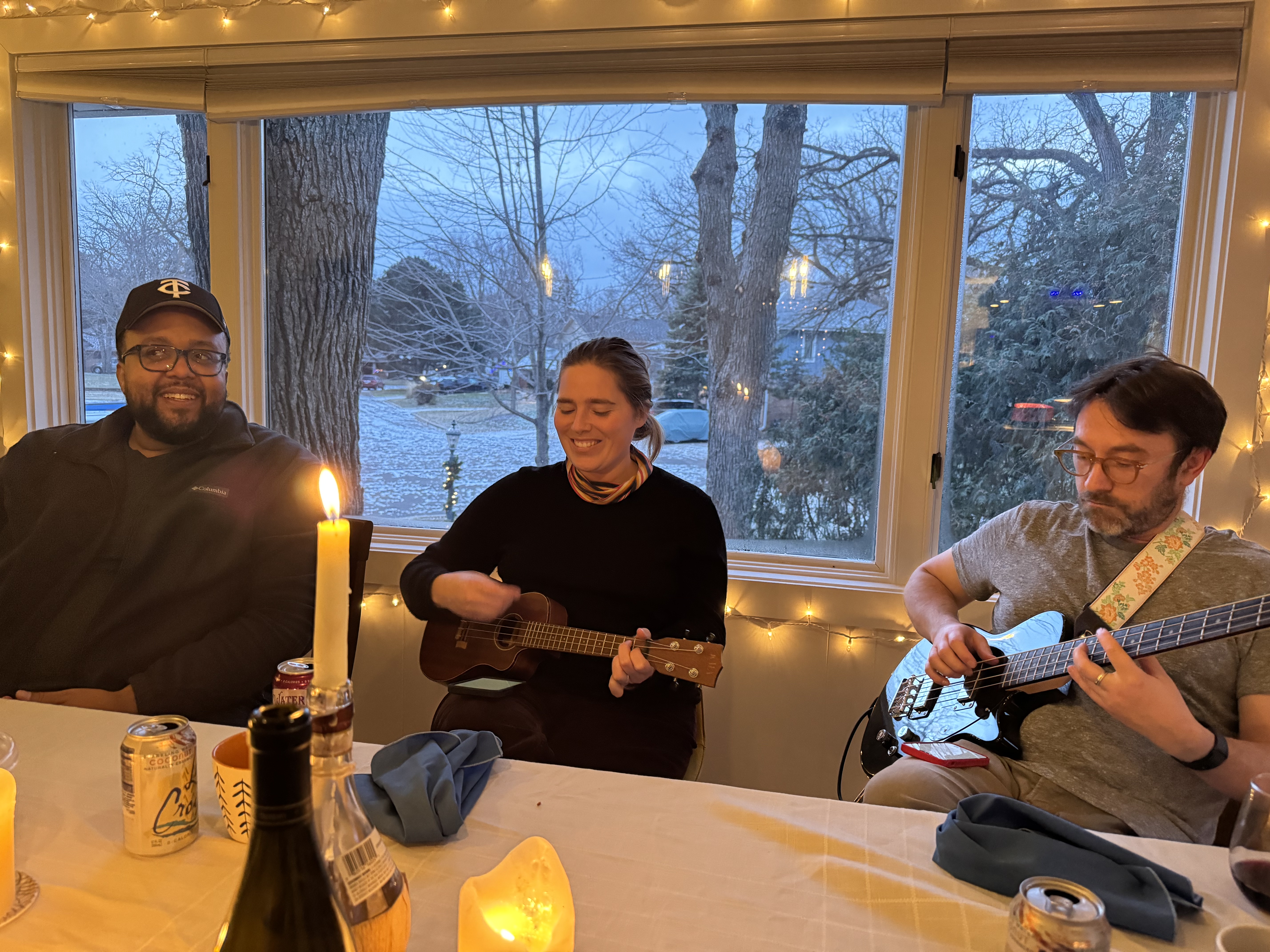 Thanksgiving jam sesh at our table